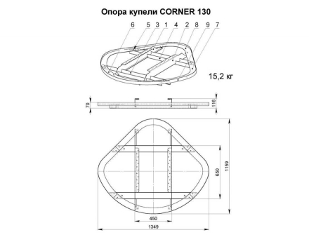 Купель CORNER 130 SMALL (термососна), фото 7