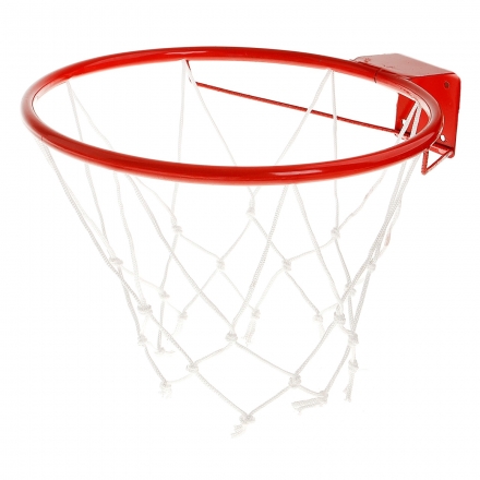 Кольцо баскетбольное с сеткой №5 диаметр 380 мм, фото 1