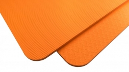 Мат для йоги 8 мм однослойный оранжевый