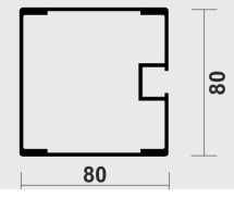 Универсальные алюминиевые стойки 80х80 мм с механической лебедкой Универсальные алюминиевые стойки 80х80 мм с механической лебедкой