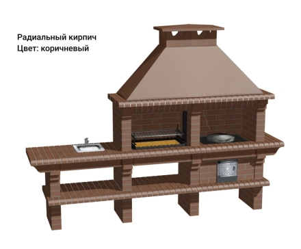 Печь Аристократ 730 Прямоугольный кирпич желтый, фото 9