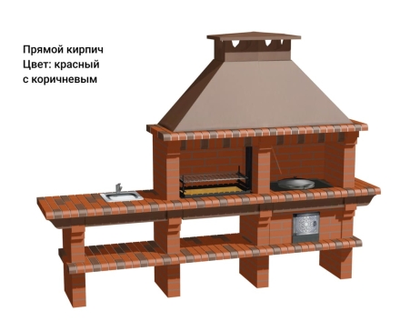 Печь Аристократ 730 Прямоугольный кирпич желтый, фото 10