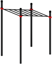 Воркаут ЛОВ 108 красный ВТ 102.07-01