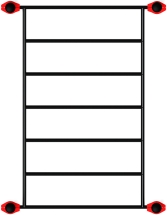 Воркаут ЛОВ 108 красный ВТ 102.07-01