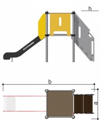Горка Romana 110.03.00 H=950 для детских площадок, фото 5