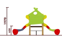 Горка двойная Избушка 08206 для детской площадки Горка двойная Избушка 08206 для детской площадки