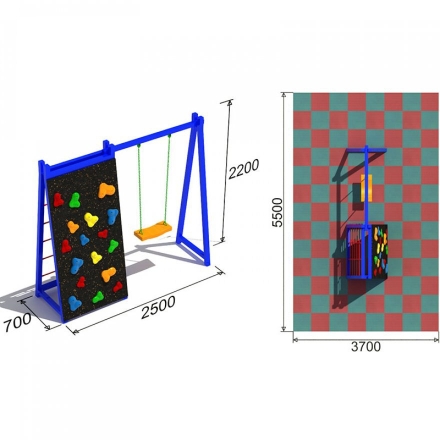 Детские качели Спорт 1.3 для детской площадки, фото 3