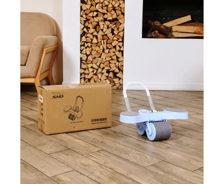 Тренажёр для пресса AB Roller SND голубой с ковриком 45 х 30 x 3.5 cм, фото 12