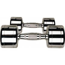 Гантельный ряд ZSO 1 кг - 10 кг (10 пар), шаг 1 кг, CHROME