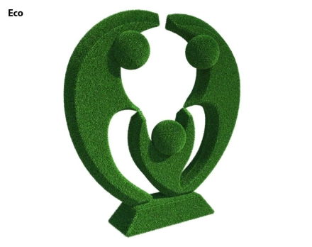 Топиари стела Семья, в кругу своих - газон Есо, фото 3