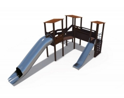 Игровой комплекс Миндаль (горка Н-1200 и 1500) ДИО 10014, фото 1