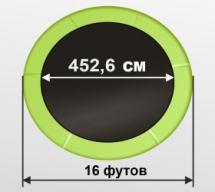 ARLAND Батут 16FT с внутренней страховочной сеткой и лестницей (Light green)