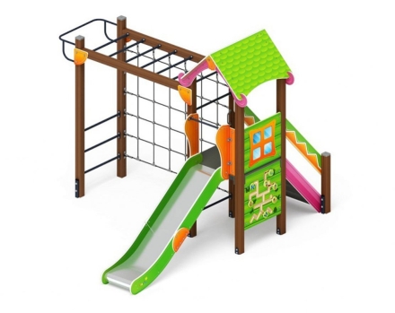 Детская игровая площадка Лукоморье ДИК 2.25.04-01.С H=1200, металлический скат, фото 1