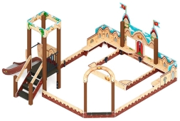 Песочный дворик с горкой Королевство (Замок) - ИО 6.15.01-01 H=750, фото 2