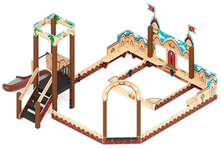 Песочный дворик с горкой Королевство (Замок) - ИО 6.15.01-01 H=750, фото 2