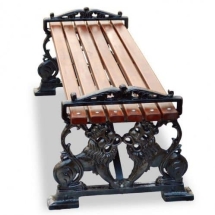 Банкетка чугунная «Львы»