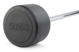 Штанга неразборная обрезиненная 50 кг Прямой гриф, фото 1