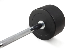 Штанга неразборная обрезиненная 50 кг Прямой гриф, фото 3