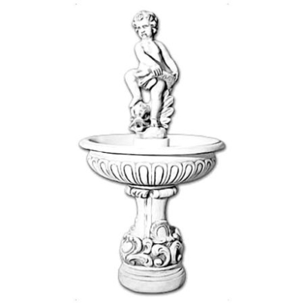 Фонтан скульптурный классический &quot;Мальчик с рыбкой&quot; и малой чашей артикул 936, фото 1
