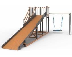 Деревянная зимняя горка Сорбет Мята №3 Ультра с гнездом, фото 8