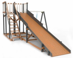 Деревянная зимняя горка Сорбет Мята №3 Ультра с гнездом, фото 6