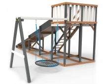 Деревянная зимняя горка Сорбет Мята №3 Ультра с гнездом Деревянная зимняя горка Сорбет Мята №3 Ультра с гнездом