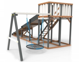 Деревянная зимняя горка Сорбет Мята №3 Ультра с гнездом, фото 4