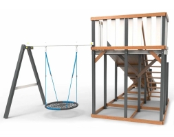 Деревянная зимняя горка Сорбет Мята №3 Ультра с гнездом, фото 1