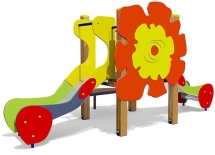 Горка двойная Аленький цветочек 08205 для детской площадки Горка двойная Аленький цветочек 08205 для детской площадки