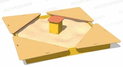 Песочница Romana 057.37.00 Кубик с крышкой для детской площадки, фото 4