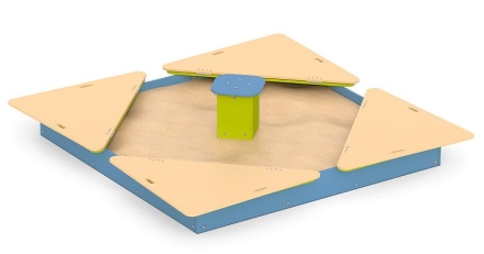 Песочница Romana 057.37.00 Кубик с крышкой для детской площадки, фото 1