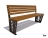 Парковая скамейка Гарнизон, Лиственница (без подлокотников) 1,8 м