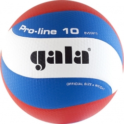 Мяч вол. &quot;GALA Pro-Line 10&quot; арт. BV5581S, р. 5,синт.кожа ПУ Microfiber,клееный,бут.кам,бело-гол-крас