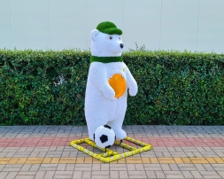 Топиари медведь-контейнер, Книголюб/Силач/Футболист - газон Eco, фото 6