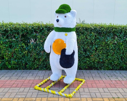 Топиари медведь-контейнер, Книголюб/Силач/Футболист - газон Eco, фото 4