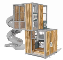 Игровой комплекс Эко Кубус VST 4504/3 для детской площадки, фото 2 Игровой комплекс Эко Кубус VST 4504/3 для детской площадки, фото 2