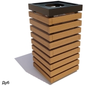 Урна уличная Аллея (Палисандр / Дуб)