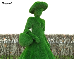 Топиари леди Барбара, h=190 см, модель 1 - газон Eco, фото 4