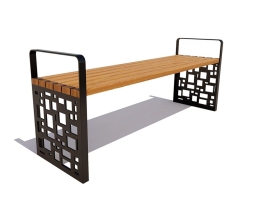 Скамейка садовая Барселона без спинки, лиственница 2,5 м, фото 4 Скамейка садовая Барселона без спинки, лиственница 2,5 м, фото 4