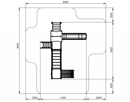 Детская игровая площадка Лукоморье ДИК 2.25.09-01 H=1200, фото 6