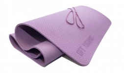Мат для йоги 8 мм однослойный фиолетовый