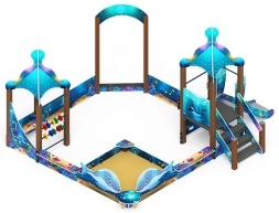 Песочный дворик с горкой Морской - ИО 6.17.01-01 H=750 , фото 4