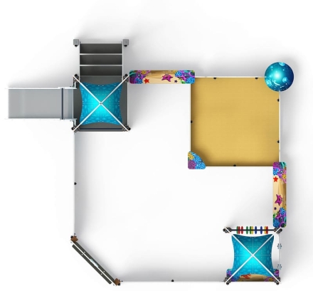 Песочный дворик с горкой Морской - ИО 6.17.01-01 H=750 , фото 5