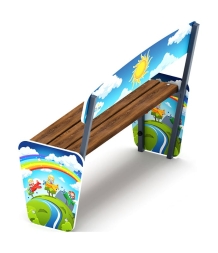Скамейка детская Солнышко - МФ 41.01.04-И1, фото 4