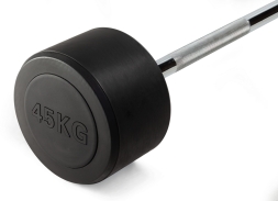 Штанга неразборная обрезиненная 45 кг Прямой гриф, фото 2