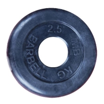 Диск обрезиненный черный MB Barbell d-51mm  2,5кг