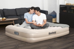 67696 Надувная кровать Tritech Airbed 203х152х42см с подголовником, встроенный электронасос, фото 3