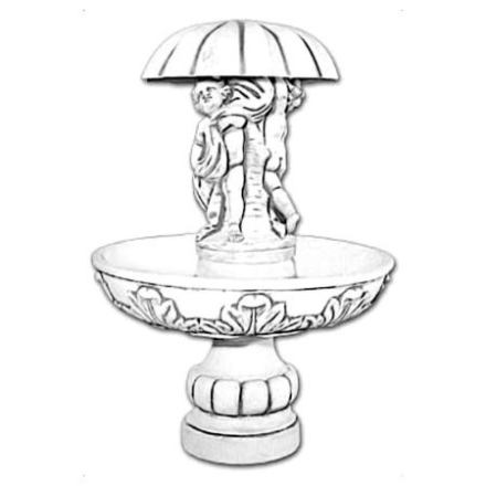 Фонтан скульптурный классический &quot;Дети под зонтиком&quot; артикул 851, фото 1