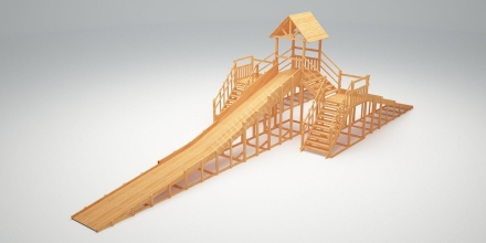 Зимняя горка TORUDA Север wood-11 (скат 11.8 м), фото 3