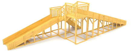 Зимняя горка Савушка Зима Wood 7/1 без покрытия, фото 2